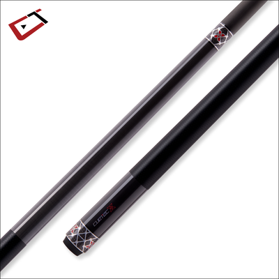 Cuetec 95-120U Cynergy X Raw Black Pool Cue with Black Poly Wrap