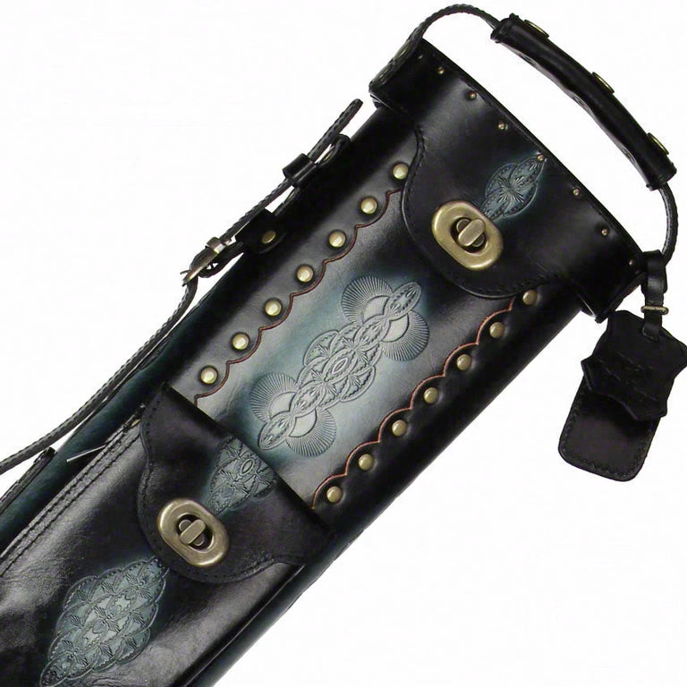 Instroke Saddle DO3 Black Air Brushed 2x4 Pool Cue Case - 24D03BK