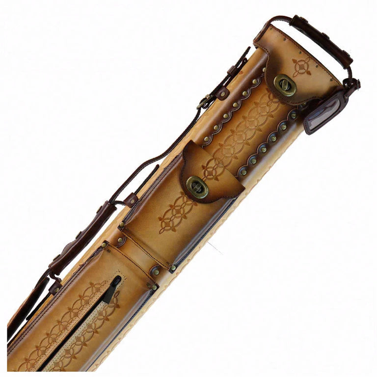 Instroke Saddle D05 Brown 2x4 Pool Cue Case - 24D05DB