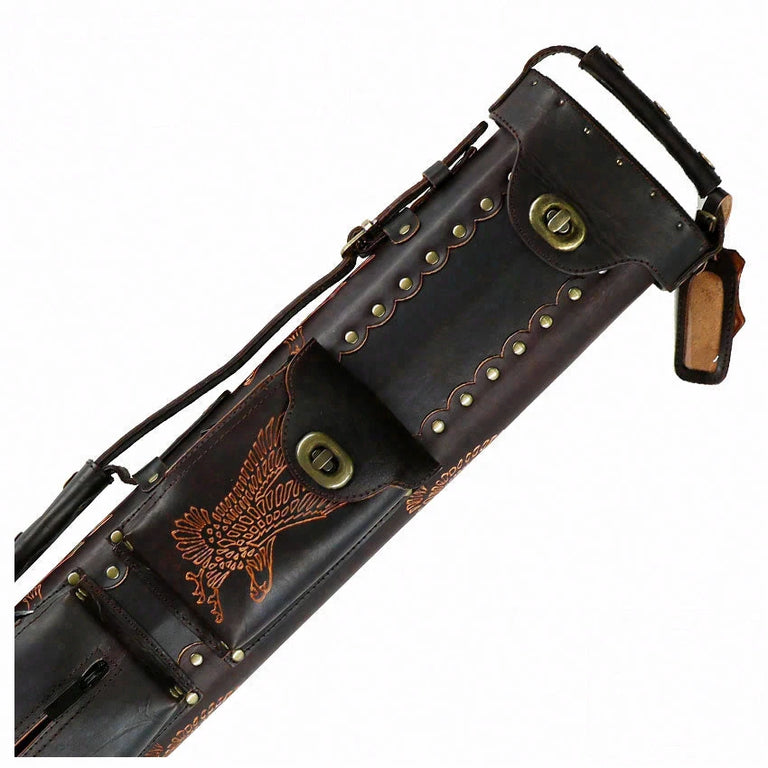 Instroke Saddle Eagle Brown 2x4 Pool Cue Case - 24DBHEAGLE