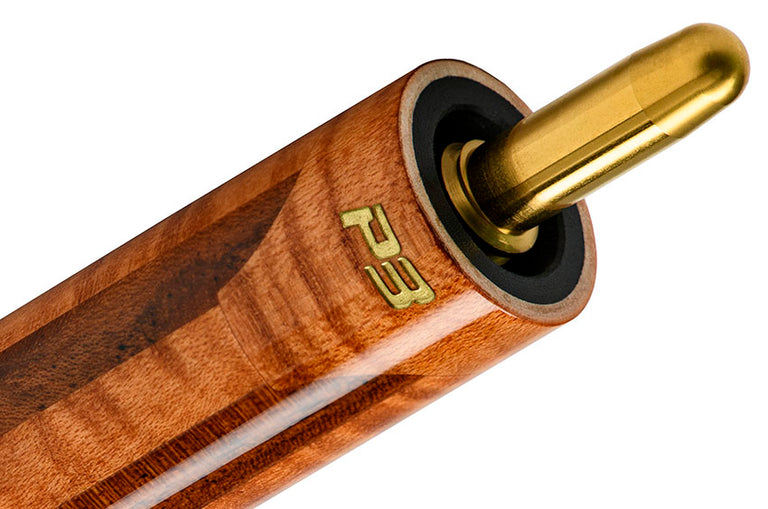 Predator P3 Aura Golden Curly Maple and Bocote Pool Cue with Luxe Leather Wrap - Uniloc