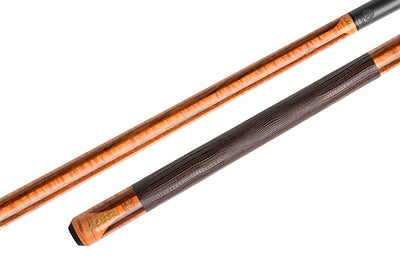 Predator P3 Aura Golden Curly Maple and Bocote Pool Cue with Luxe Leather Wrap - Uniloc