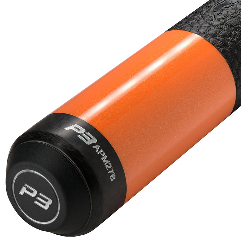 Predator P3 Flare Orange Pool Cue with Luxe Leather Wrap - Uniloc