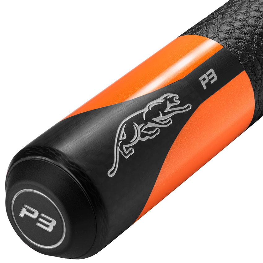 Predator P3 Flare Orange Pool Cue with Luxe Leather Wrap - Uniloc