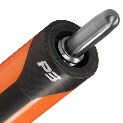 Predator P3 Flare Orange Pool Cue with Luxe Leather Wrap - Uniloc