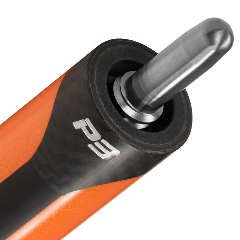 Predator P3 Flare Orange Pool Cue with Luxe Leather Wrap - Uniloc