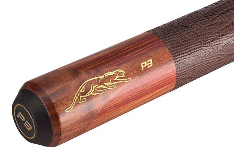 Predator P3 Prowler Rosewood with Rengas Stripes Pool Cue with Brown Lizard Grain Leather Wrap - Uniloc