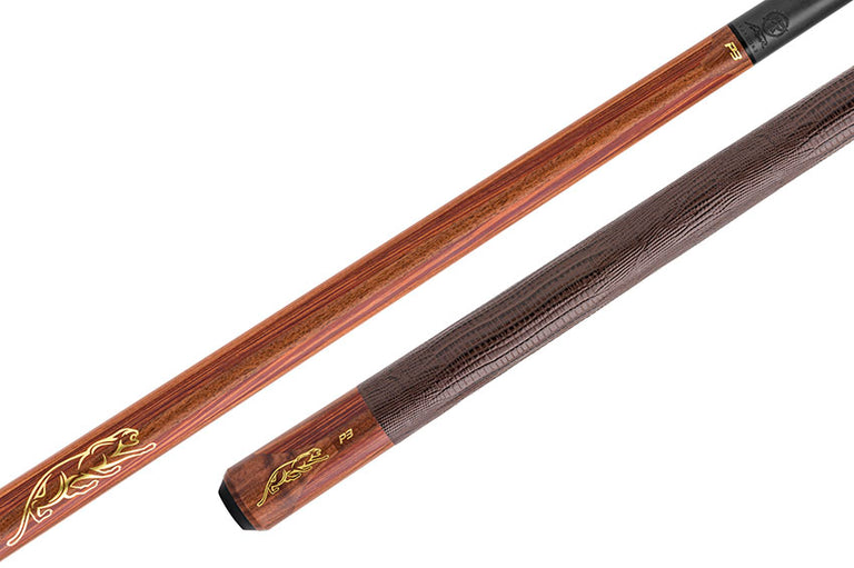 Predator P3 Prowler Rosewood with Rengas Stripes Pool Cue with Brown Lizard Grain Leather Wrap - Uniloc