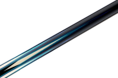 Predator Truesplice 16 Ebony Forearm with Blue and Teal Veneers Pool Cue with Lizard Wrap - Radial
