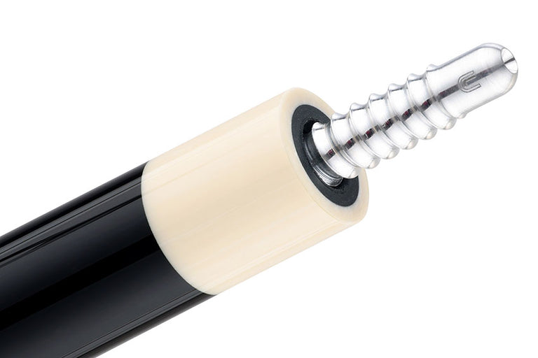 Predator Truesplice 16 Ebony Forearm with Blue and Teal Veneers Pool Cue with Lizard Wrap - Radial