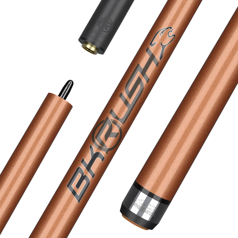 Predator BK RUSH No Wrap Break Cue - Tiger Eye Rose Gold