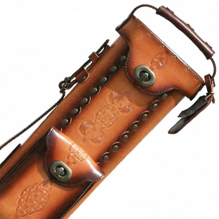 Instroke Saddle DO3 Dark Brown Air Brushed 3x5 Pool Cue Case - 35D03DB