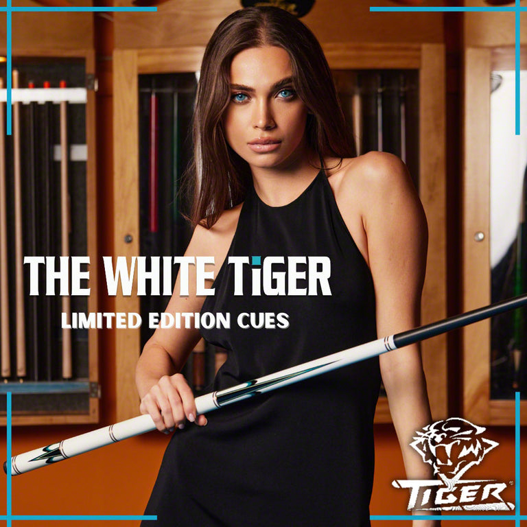 Tiger WT-1LD Limited Edition White Tiger Pool Cue  W/ Fortis LD Carbon Fiber Shaft And A Tiger 1x1 Case