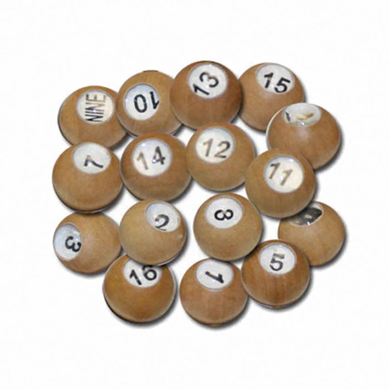 Wood Tally Pool Balls