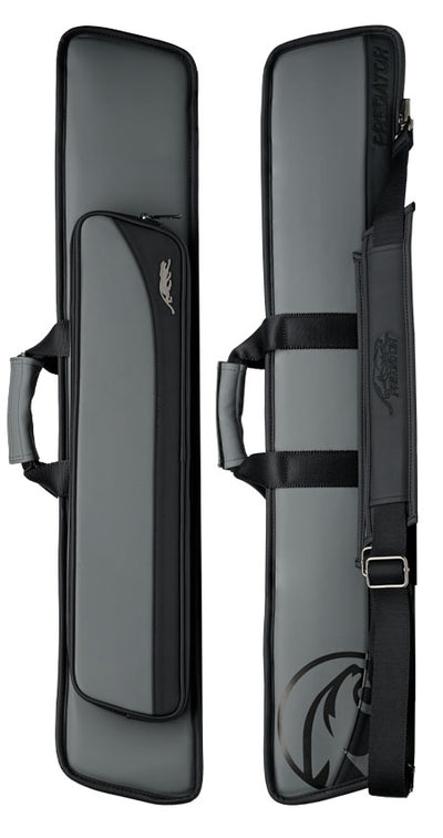 Predator Roadline Gray and Black 4x8 Butterfly Soft Pool Cue Case - C48GRYBLKS