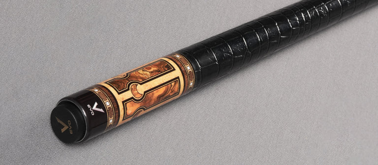 EVO Luna Golden Crest Leather Wrap Pool Cue Maxbing Edition