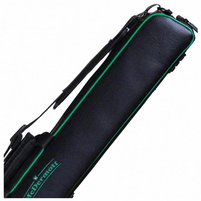 McDermott Hard/Soft Hybrid Black/Green 2x3 Pool Cue Case - 750924