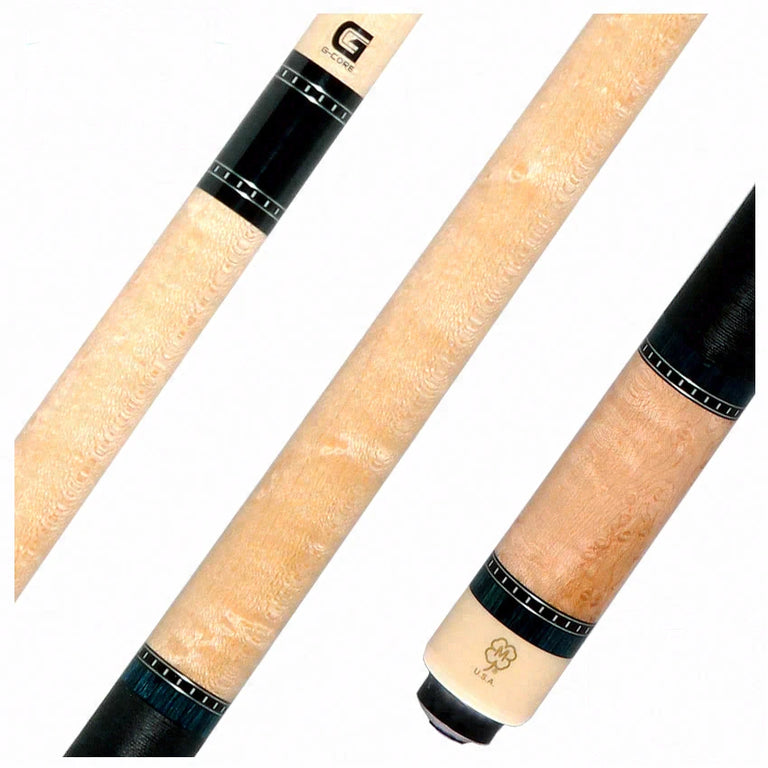 McDermott Birdseye Maple and Blue Dymondwood Cue of the Month with G-Core Shaft