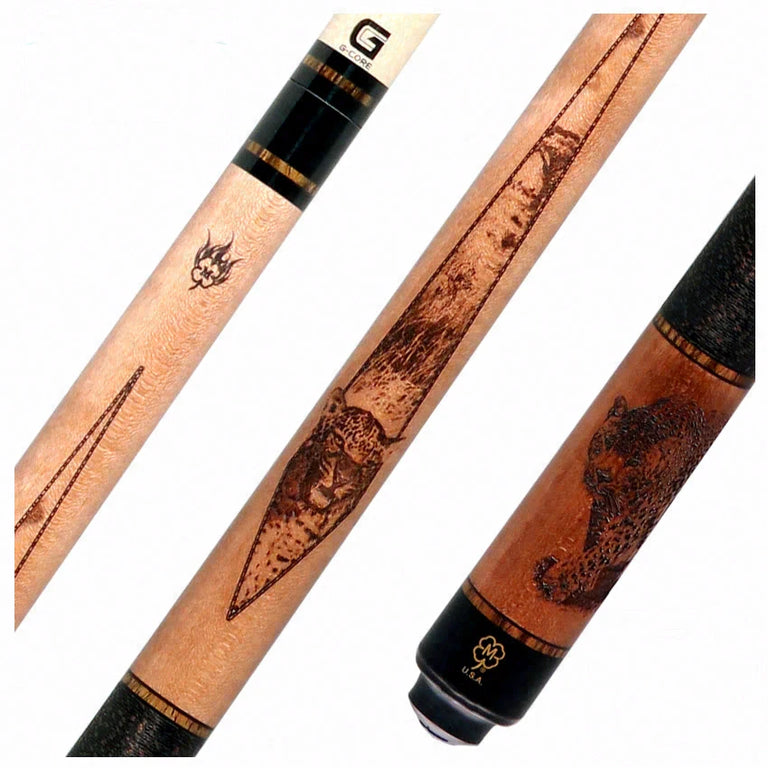 McDermott Wildfire 3D Laser Engraved Leopard Cue of the Month