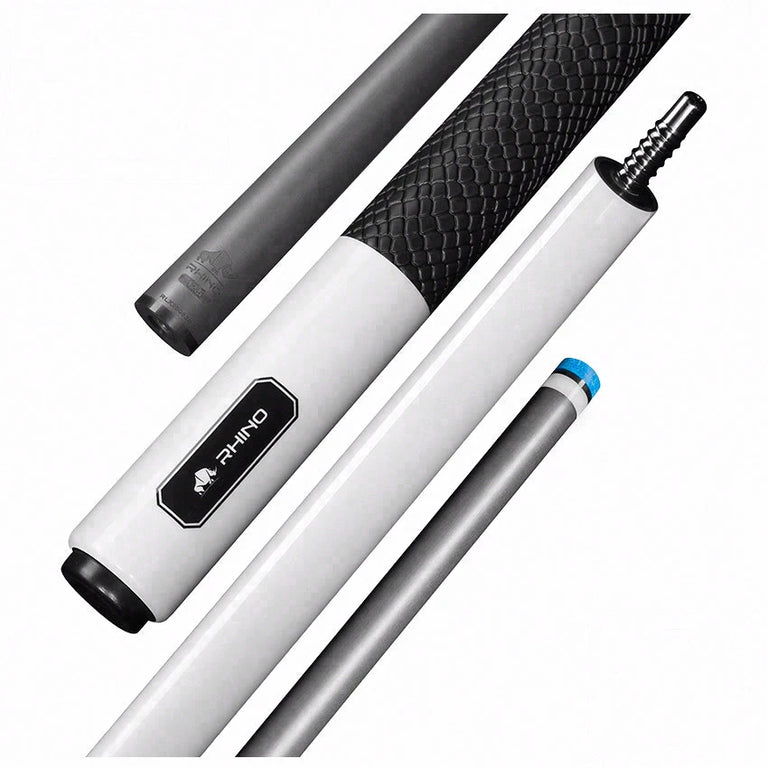 Rhino Luminax Series Pearl White Pool Cue with Sport Wrap - RCLUMSWWH125