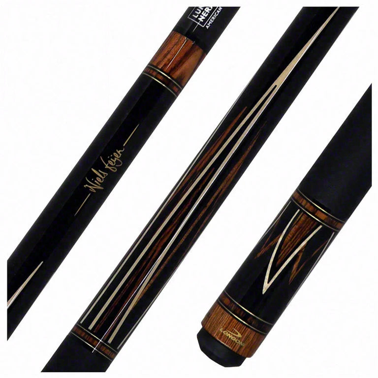 Longoni Niels Fijen Flame Pool Cue with Luna Nera American Pure Graphite Shaft - LG24743