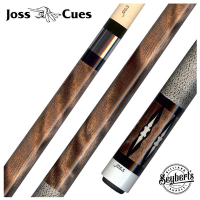 Joss Walnut Stained Maple with Bone White Inlays Pool Cue - JC20-56