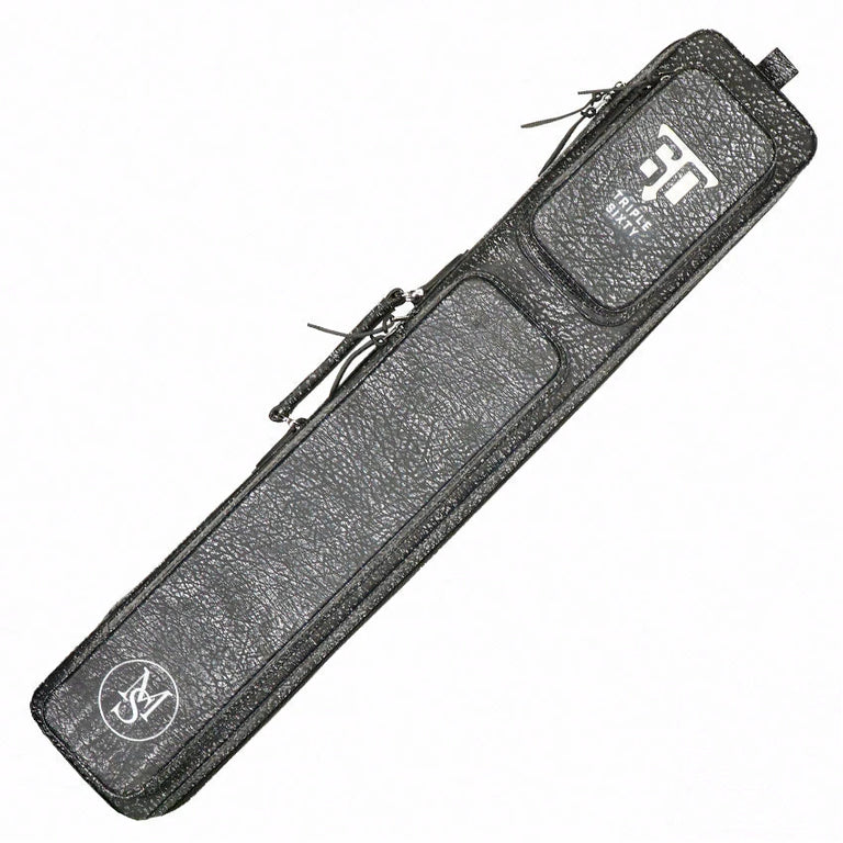 Triple 60 Margaret Styer Limited Edition 3x6 Custom Two-Tone Black/White Leather Butterfly Soft Cue Case