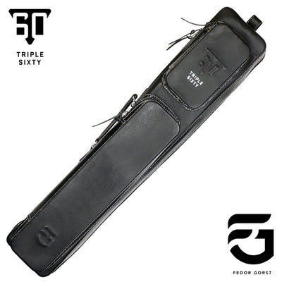 Triple 60 Fedor Gorst 4X8 Custom Crocodile Leather Butterfly Soft Cue Case - Blacked Out