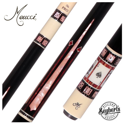 Meucci BMC Casino 9 Black/Pink Pool Cue with Pro Shaft - BMC9BKPKPRO