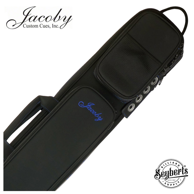 Jacoby Silver Fox Butterfly 2.0 Blue 4x8 Soft Pool Cue Case - JCSFB4X8BL