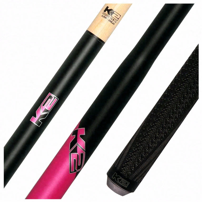 K2 Black and Pink 5 in 1 Break/Jump Pool Cue