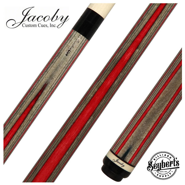 ビリヤード Jacoby custom cue Jacoby Laminated Red and Grey - LAMRDGY - Seybert's Billiards Supply