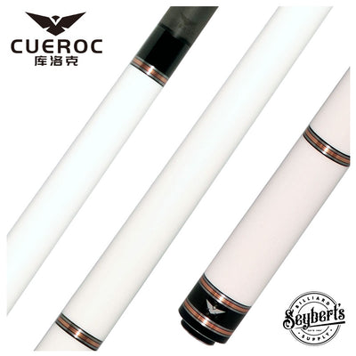 Cueroc Galaxy 2 White Colored Maple No Wrap Pool Cue with Carbon Fiber Shaft