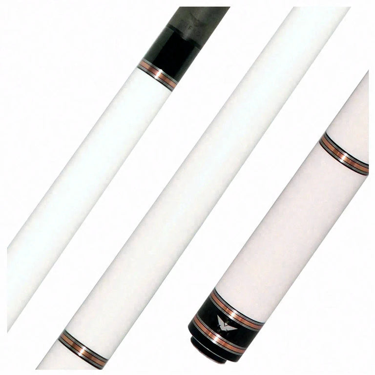 Cueroc Galaxy 2 White Colored Maple No Wrap Pool Cue with Carbon Fiber Shaft