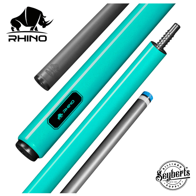 Rhino Luminax Series Tropical Turquoise No Wrap Pool Cue - RCLUMNWTUR125
