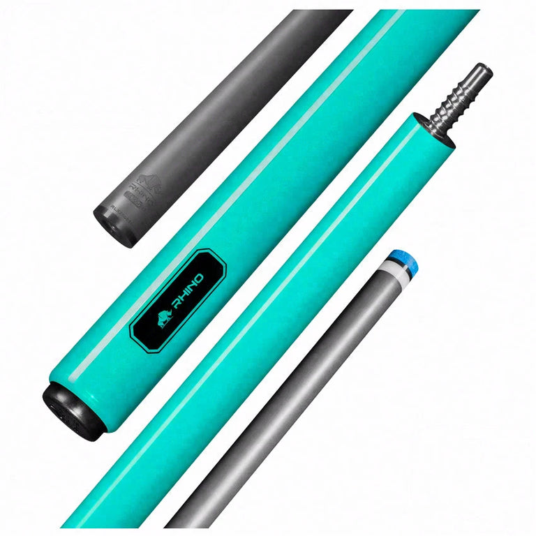 Rhino Luminax Series Tropical Turquoise No Wrap Pool Cue - RCLUMNWTUR125