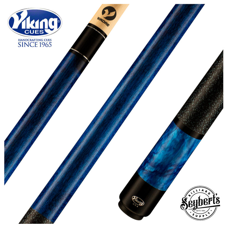 Viking ST0707 Storm Series Play Cue - Ocean Blue-Stained Maple with Blue Premium Pearl