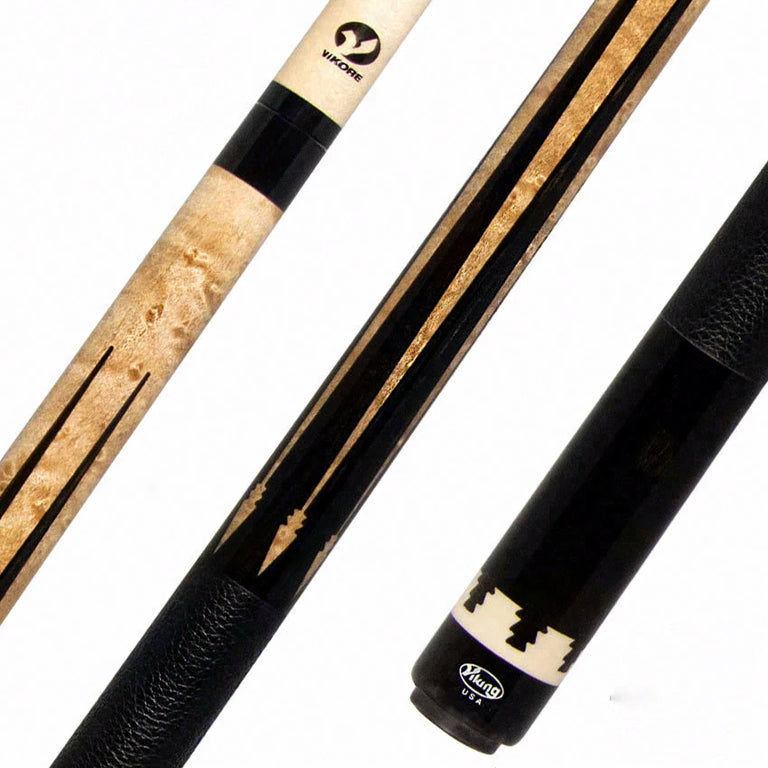 Viking Two-Feather Coyote Pool Cue with Vikore Shaft - SG-TF-CT2 New Design