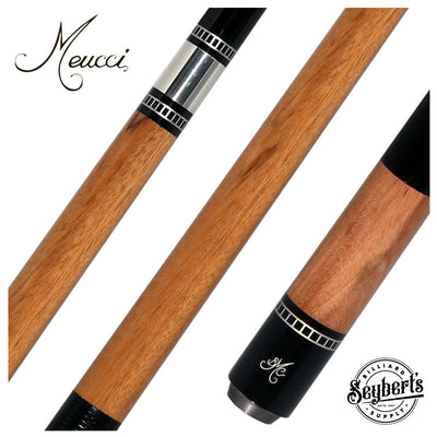 Meucci Exotic Wood Series Marblewood Pool Cue with Lizard Leather Wrap and Carbon Shaft - EWSMWC