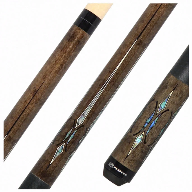 Players Light Grey Maple with Mother of Pearl Graphic Series Pool Cue - G4148
