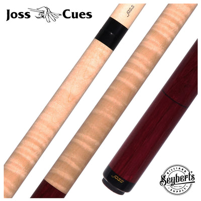 Joss Curly Maple with Purpleheart No Wrap Pool Cue - JC2450