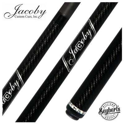 Jacoby Game Changer Series Carbon with White Buffalo Turquoise Ring Play Cue with 12.70mm Jacoby Black V4 Carbon Fiber Shaft