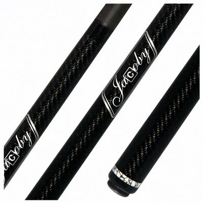 Jacoby Game Changer Series Carbon with White Buffalo Turquoise Ring Play Cue with 12.70mm Jacoby Black V4 Carbon Fiber Shaft