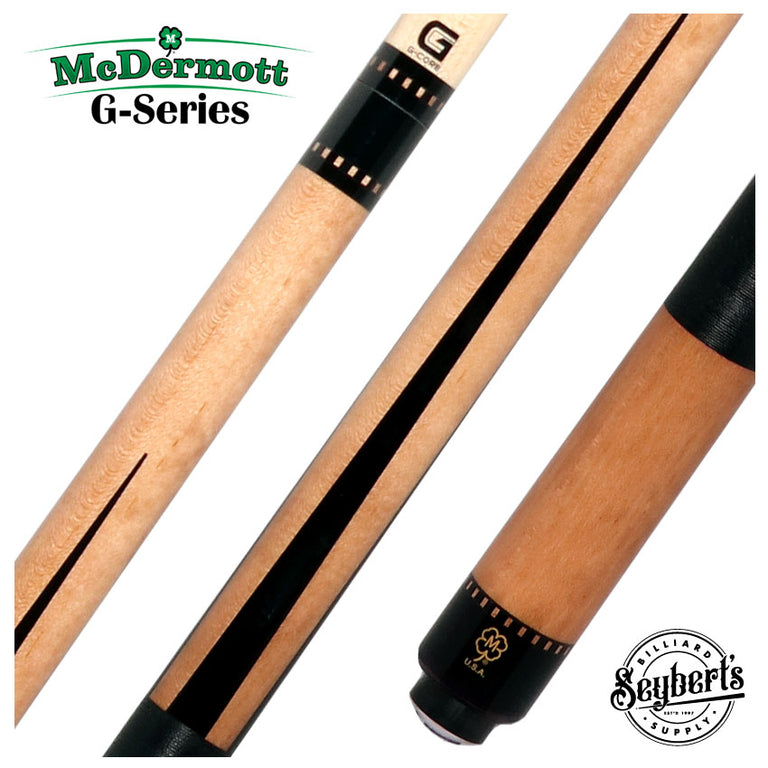 McDermott G Core Series Natural Walnut-Stained Maple Play Cue with Irish Linen Wrap