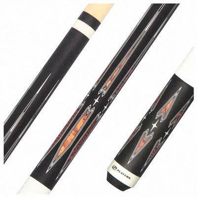 Players Matte Black with Thuya and Snakewood Points Graphic Series Pool Cue - G4150