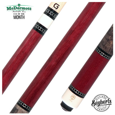 McDermott Purpleheart with Gray Maple No Wrap Cue of the Month with G-Core Shaft