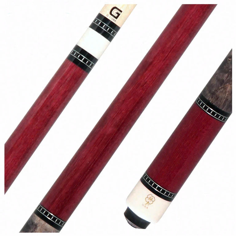 McDermott Purpleheart with Gray Maple No Wrap Cue of the Month with G-Core Shaft
