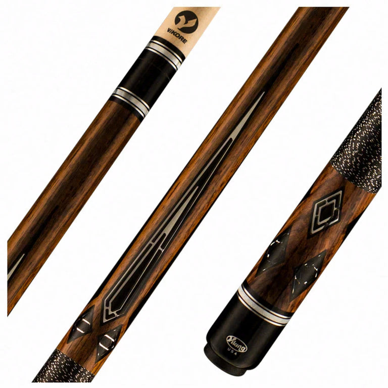 Viking Motore Series Rosewood with 116 Mirror and Black Inlays Play Cue