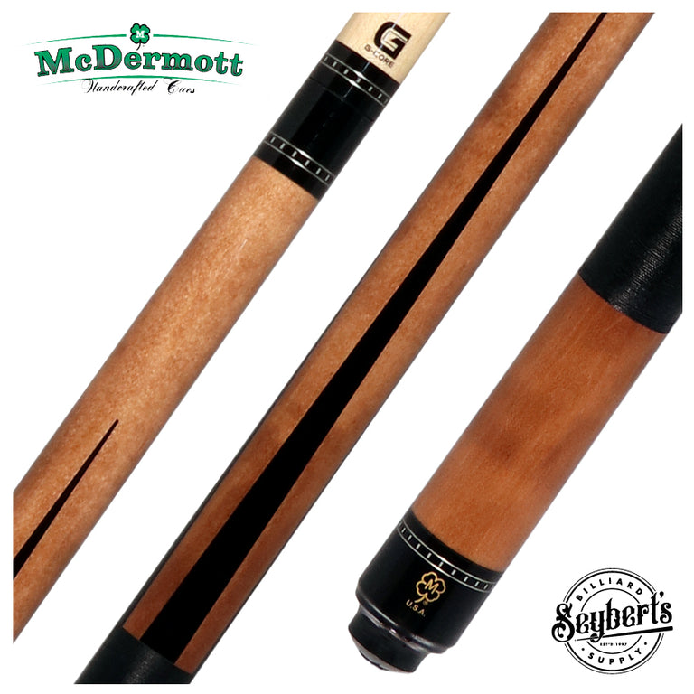 McDermott Walnut Stained Maple Forearm with Black PointsPool Cue - G333