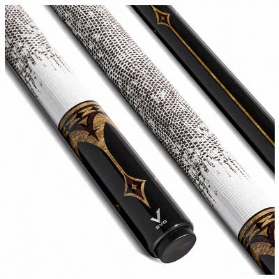 EVO Crown Royal Black Pool Cue with White Lizard Wrap